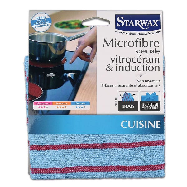 Microfibre spéciale vitrocéramique et induction STARWAX - Meubles JEM