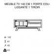 Meuble TV SAINT-JAMES plusieurs dimensions