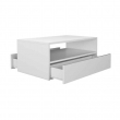 DREK - Table basse 2 tiroirs 90 cm - Blanc