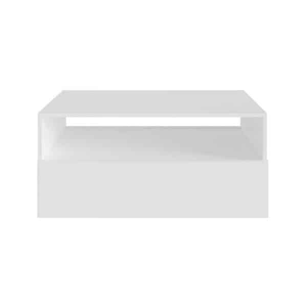 DREK - Table basse 2 tiroirs 90 cm - Blanc