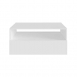 DREK - Table basse 2 tiroirs 90 cm - Blanc