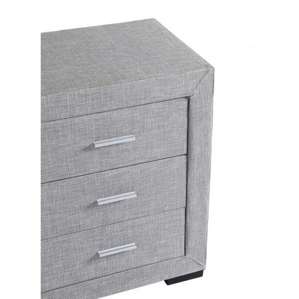 WSS917 - Commode de chambre 3 tiroirs en tissu - Gris