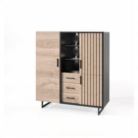 Rangement carré 3 portes - 3 tiroirs - 1 niche CLAIRE