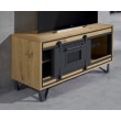 Meuble TV Hi-fi 1 porte 128 cm SUNSET