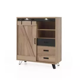 Vitrine 2 Portes - 2 Niches - Leds CUSTER