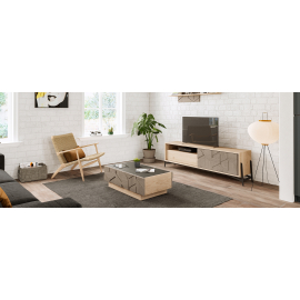 Table basse rectangulaire plateau céramique MOZAÏK