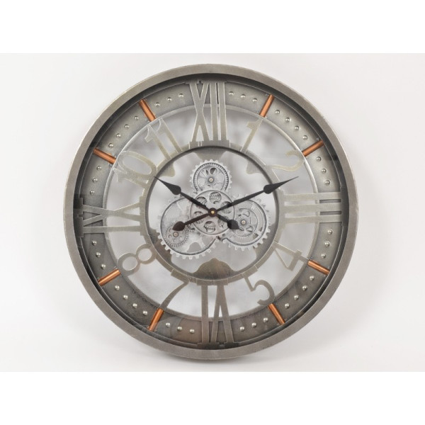 TIMES horloge rouages 65cm 3AA