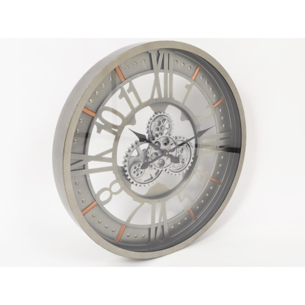 TIMES horloge rouages 65cm 3AA