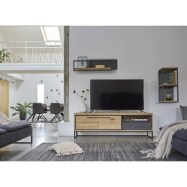 Meuble TV 2 portes bois 173 cm BROOKS