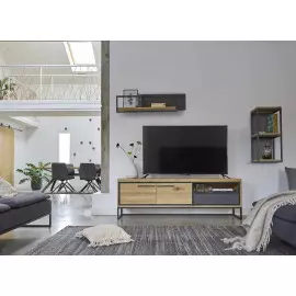 Meuble TV 2 portes bois 173 cm BROOKS