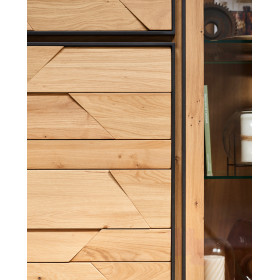 Colonne 1 portes bois - 1 porte verre CAPLA
