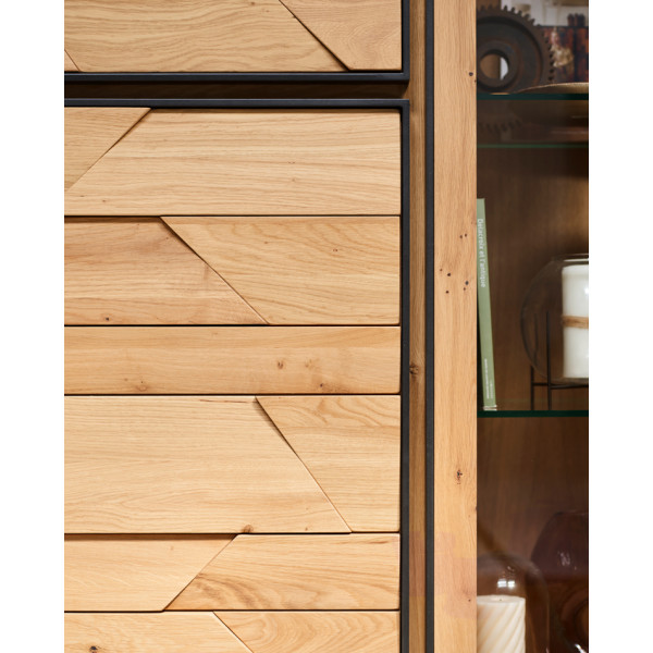 Colonne 1 portes bois - 1 porte verre CAPLA