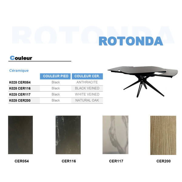 Table rotative ROTONDA