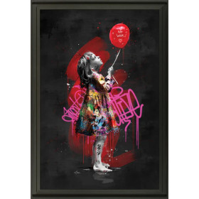 Tableau La petite fille et le ballon Romaric
