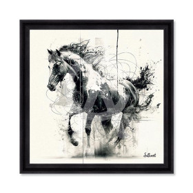Tableau Cheval NB Binet