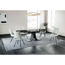 Table AUREL ovale waterglass