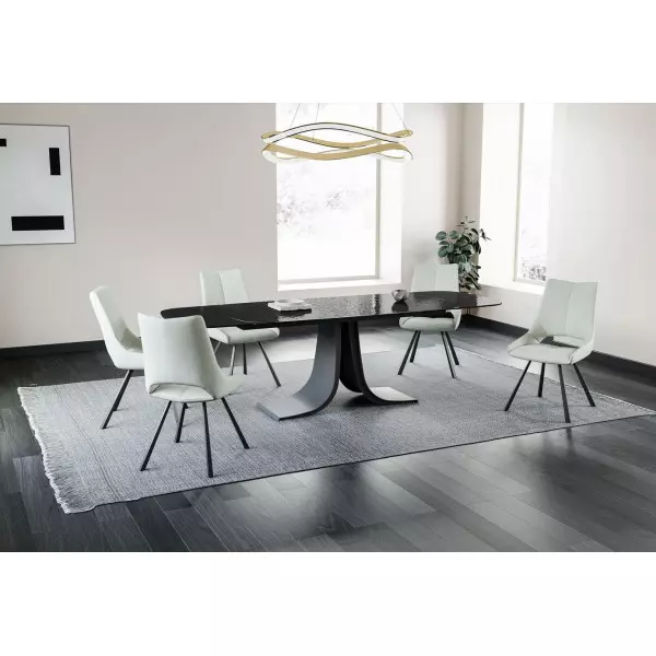 Table AUREL ovale waterglass