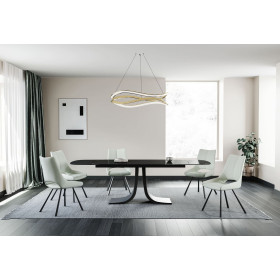 Table AUREL ovale waterglass