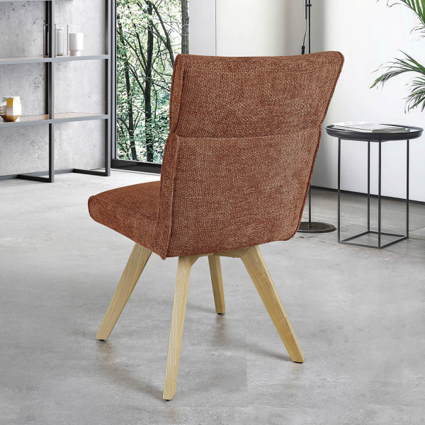 Chaise AMBRE pied bois sans accoudoirs