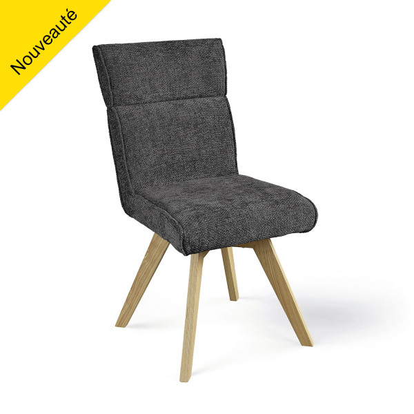 Chaise AMBRE pied bois sans accoudoirs