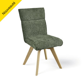 Chaise AMBRE pied bois sans accoudoirs