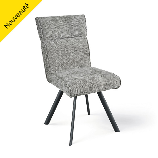 Chaise AMBRE pied métal sans accoudoirs