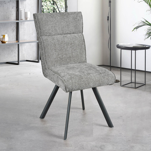 Chaise AMBRE pied métal sans accoudoirs