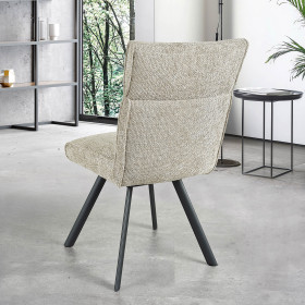 Chaise AMBRE pied métal sans accoudoirs