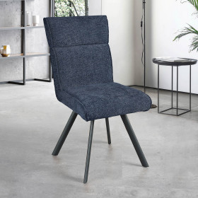 Chaise AMBRE pied métal sans accoudoirs