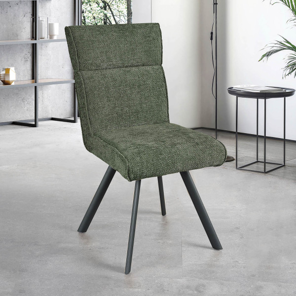 Chaise AMBRE pied métal sans accoudoirs
