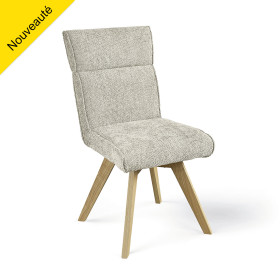 Chaise AMBRE pied bois avec accoudoirs