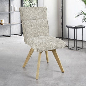 Chaise AMBRE pied bois avec accoudoirs