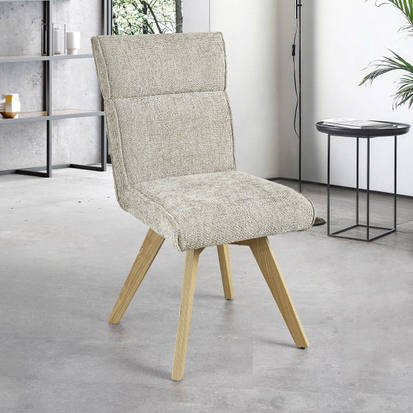 Chaise AMBRE pied bois avec accoudoirs