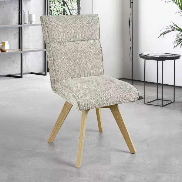 Chaise AMBRE pied bois avec accoudoirs
