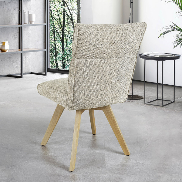 Chaise AMBRE pied bois avec accoudoirs