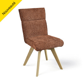 Chaise AMBRE pied bois avec accoudoirs
