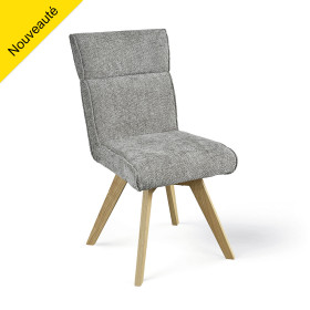 Chaise AMBRE pied bois avec accoudoirs