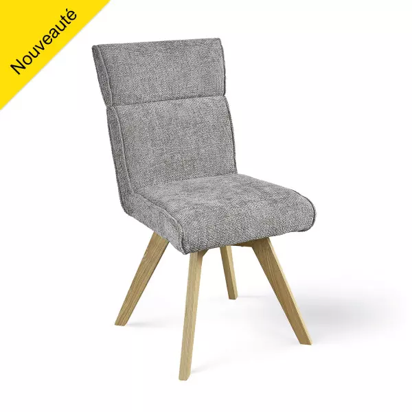 Chaise AMBRE pied bois avec accoudoirs