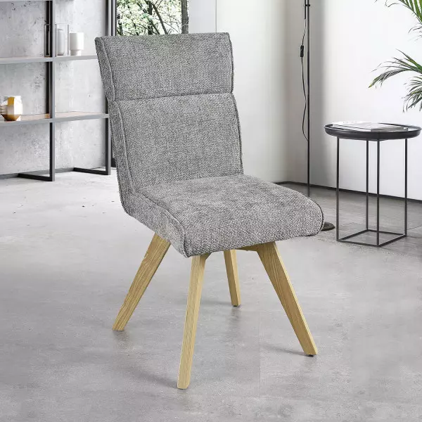 Chaise AMBRE pied bois avec accoudoirs