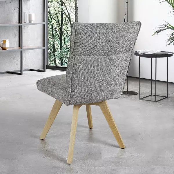 Chaise AMBRE pied bois avec accoudoirs