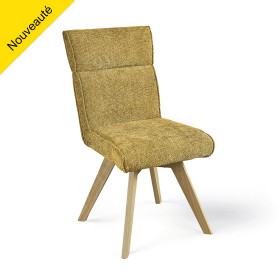 Chaise AMBRE pied bois avec accoudoirs