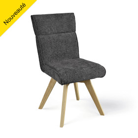 Chaise AMBRE pied bois avec accoudoirs
