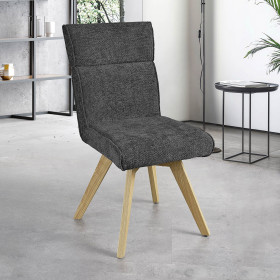 Chaise AMBRE pied bois avec accoudoirs