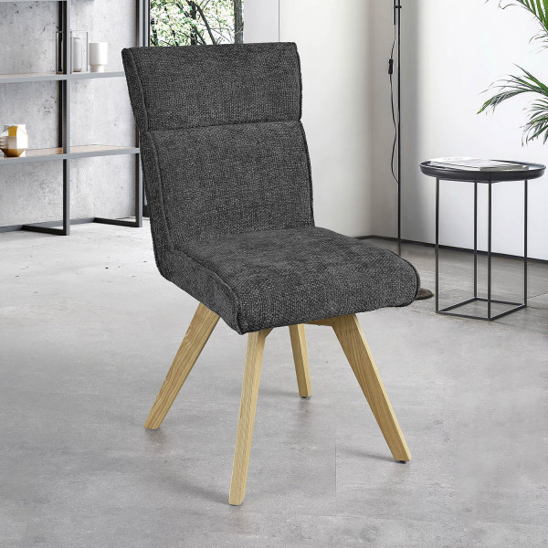 Chaise AMBRE pied bois avec accoudoirs