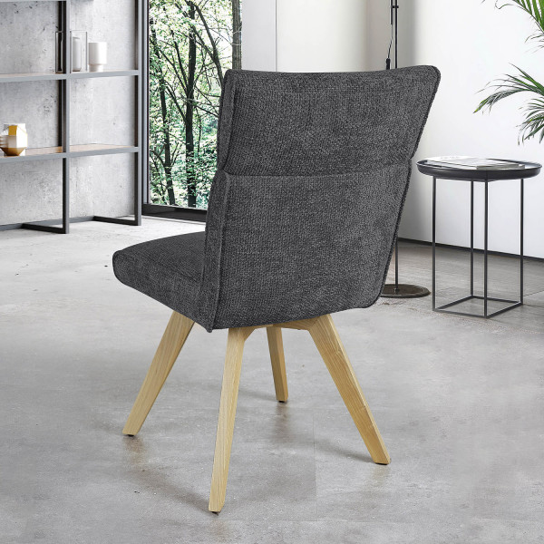 Chaise AMBRE pied bois avec accoudoirs