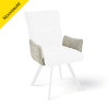Chaise AMBRE pied bois avec accoudoirs