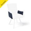 Chaise AMBRE pied bois avec accoudoirs