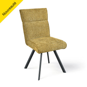 Chaise AMBRE pied métal avec accoudoirs