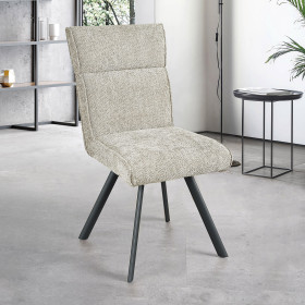Chaise AMBRE pied métal avec accoudoirs