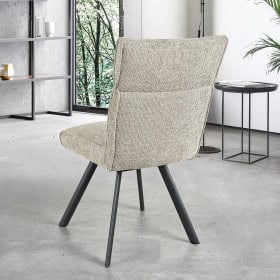 Chaise AMBRE pied métal avec accoudoirs